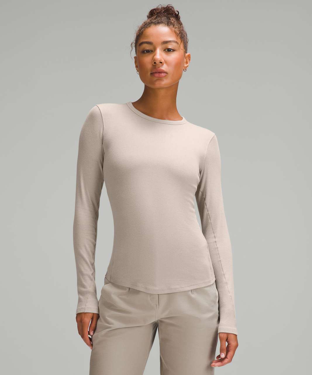 Lululemon Hold Tight Long-Sleeve Shirt - Riverstone - lulu fanatics