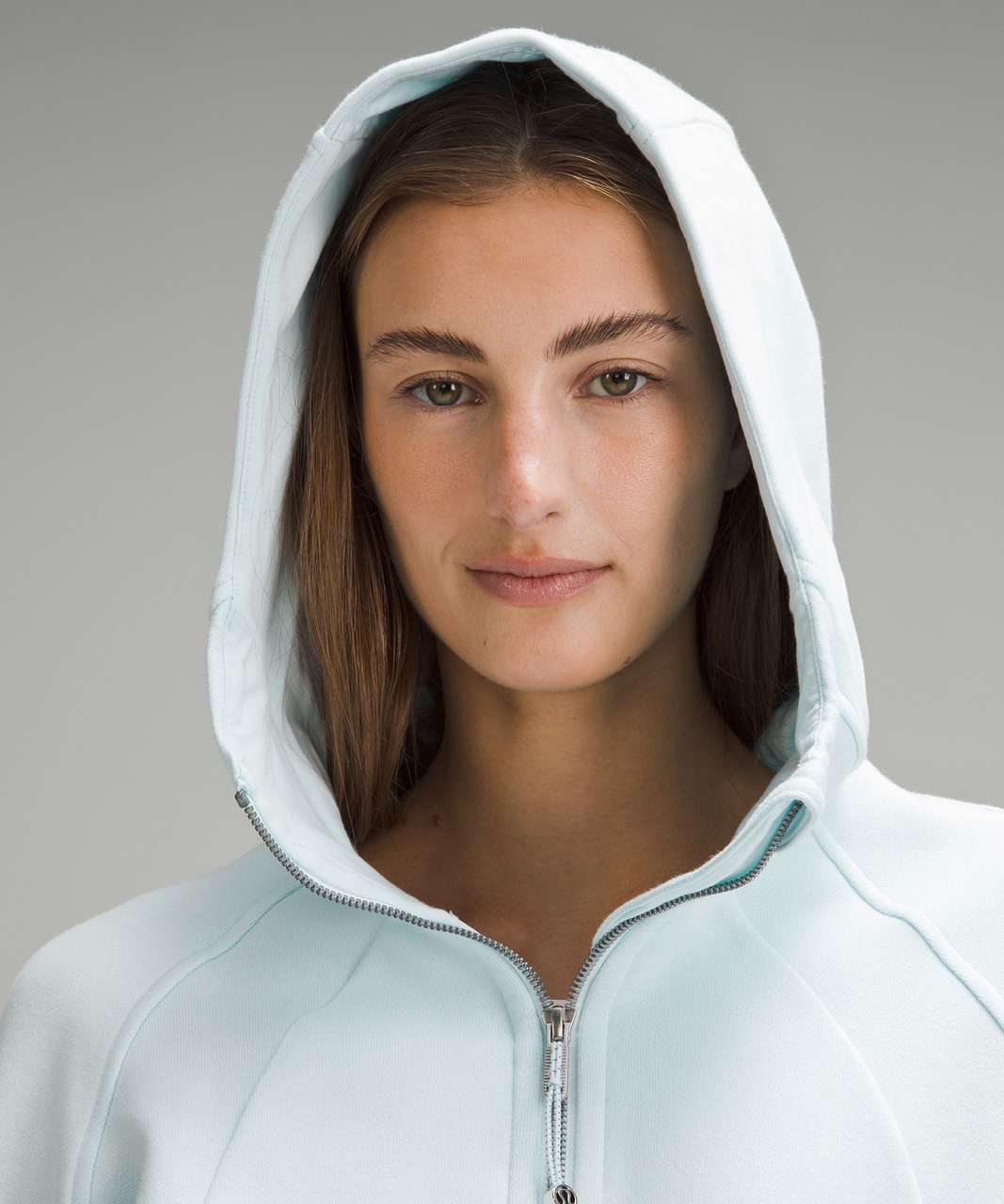 Lululemon Scuba Full-Zip Cropped Hoodie - Sheer Blue