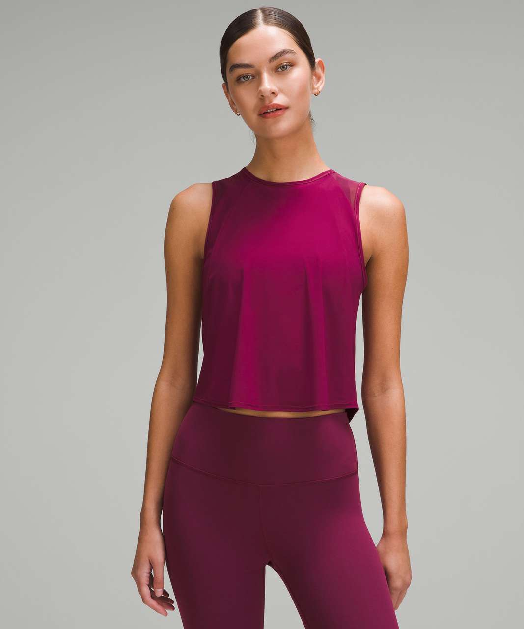 Lululemon Sculpt Cropped Tank Top - Deep Luxe