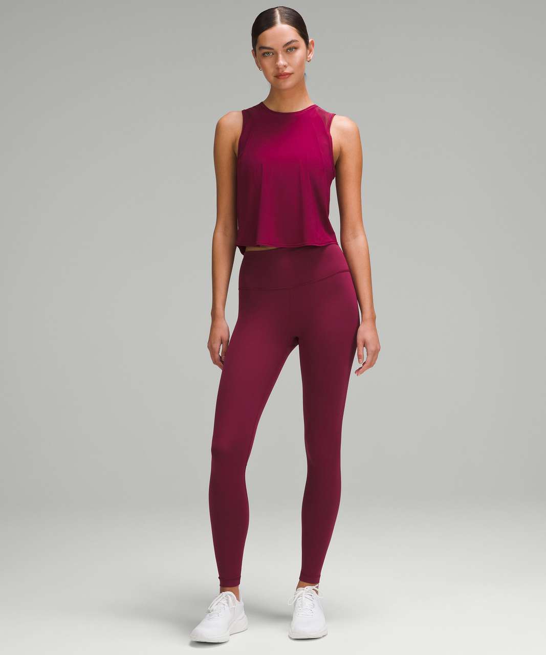 Lululemon Sculpt Cropped Tank Top - Deep Luxe