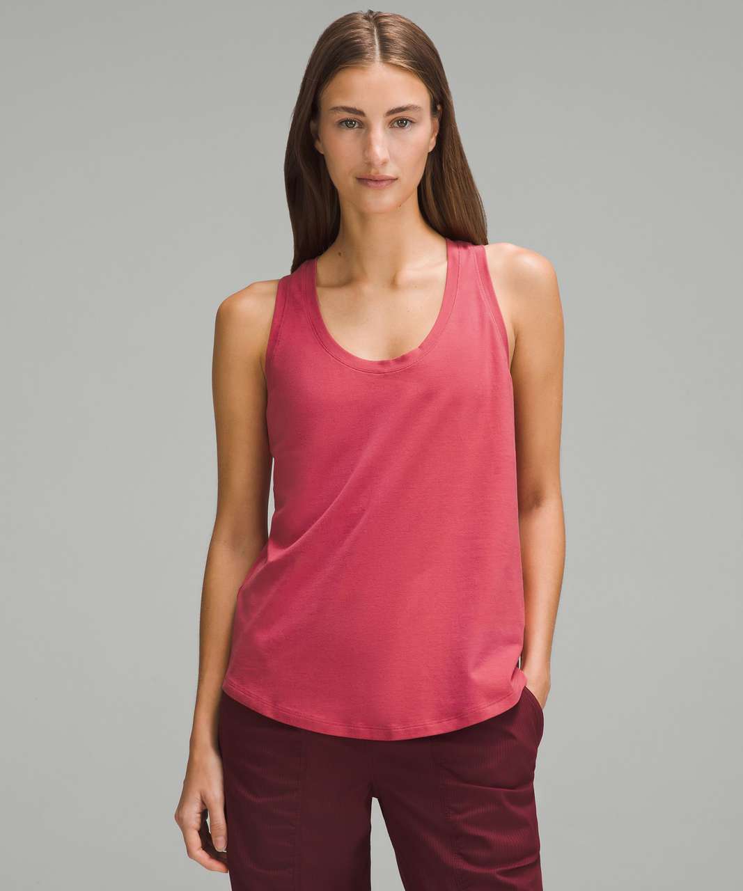 Lululemon Strappy Nulu Shelf Tank Top Love Red Size 10 EUC