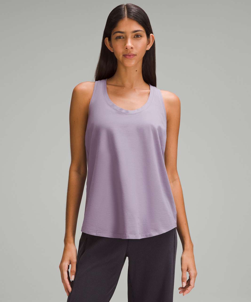 NWT Women’s Lululemon Go For Double Tank Top Size 12 Silver Lilac