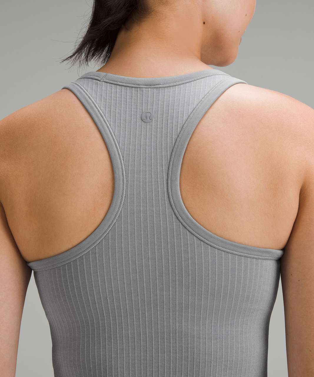 Lululemon Ebb to Street Cropped Racerback Tank Top - Rhino Grey - lulu  fanatics