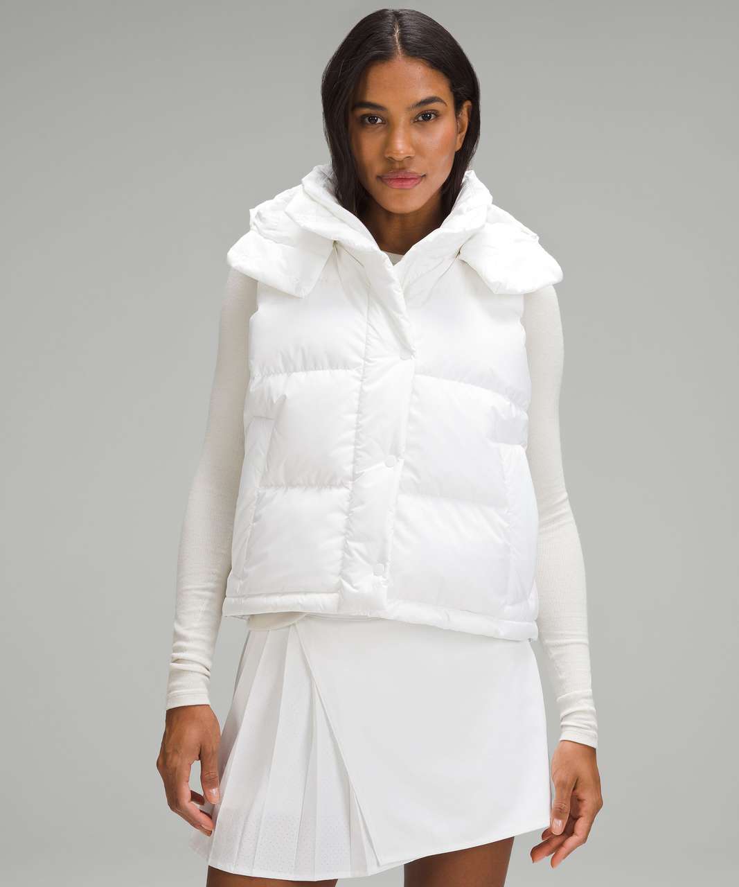 Lululemon Wunder Puff Cropped Vest - White