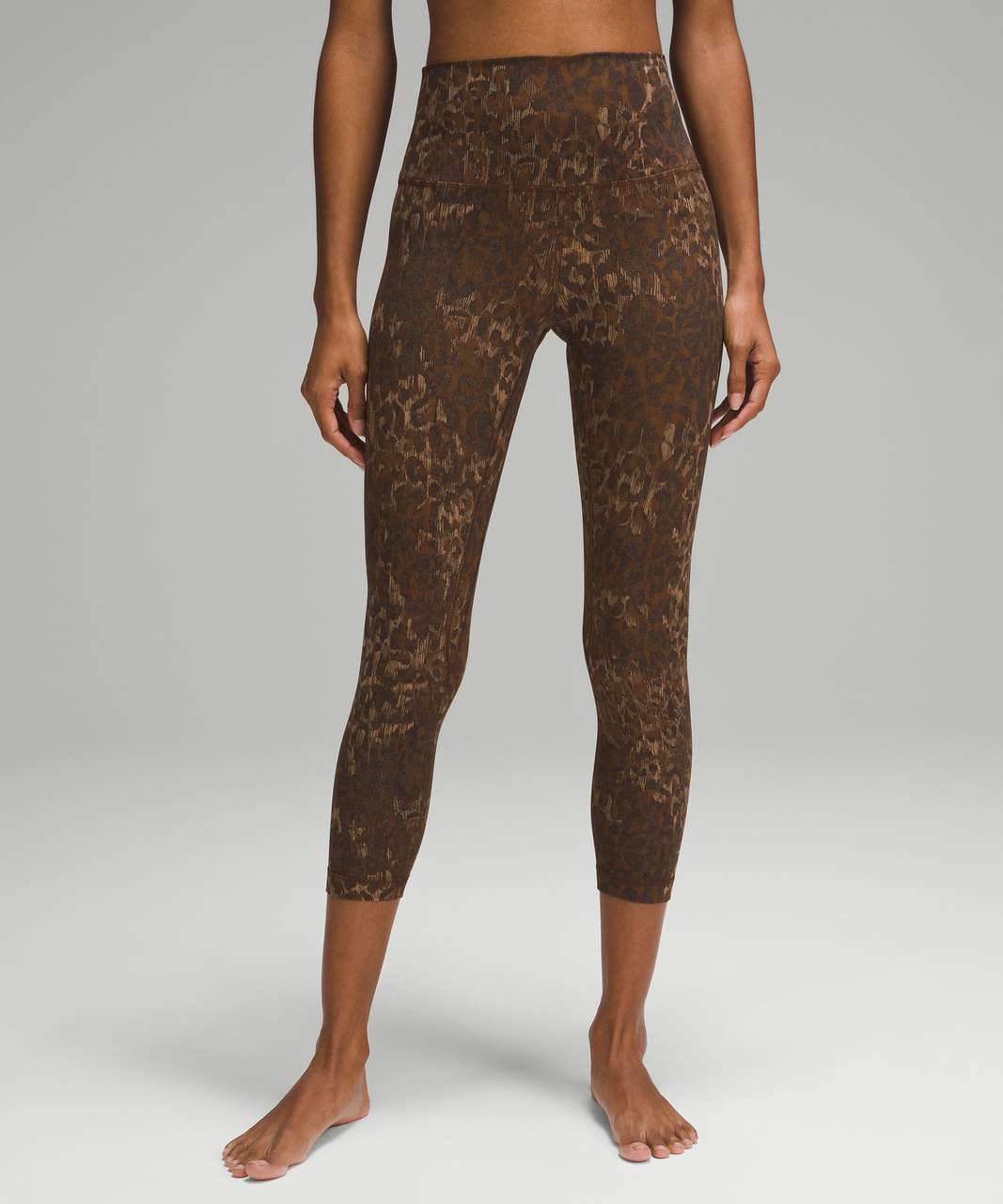 Lululemon Align High-Rise Crop 23" - Lined Truleopard MAX Brown Multi