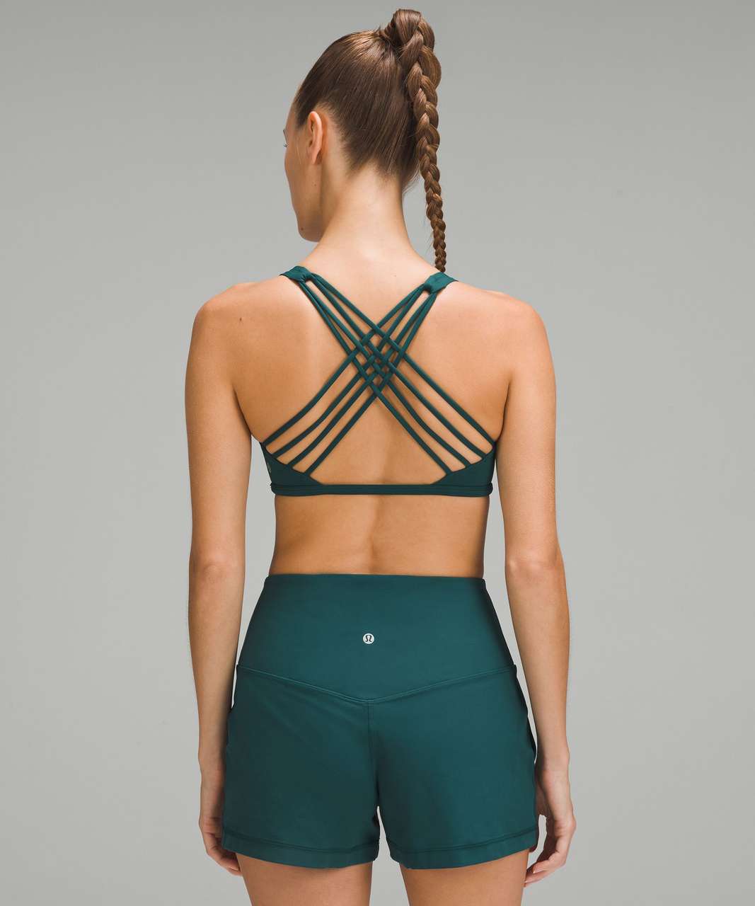 lululemon LIKE A CLOUD RIBBED B/CUP - Sport-BH mit leichter Stützkraft -  storm teal/grün 