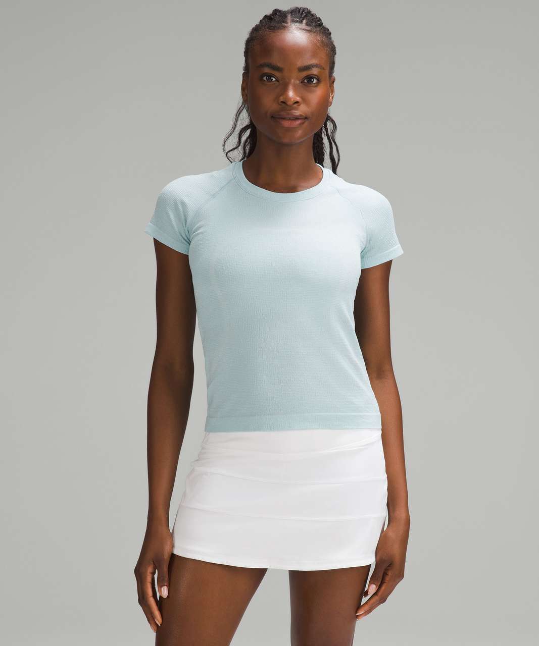 Lululemon Swiftly Tech Short-Sleeve Shirt 2.0 *Race Length - Parallel  Texture Sheer Blue / Water - lulu fanatics