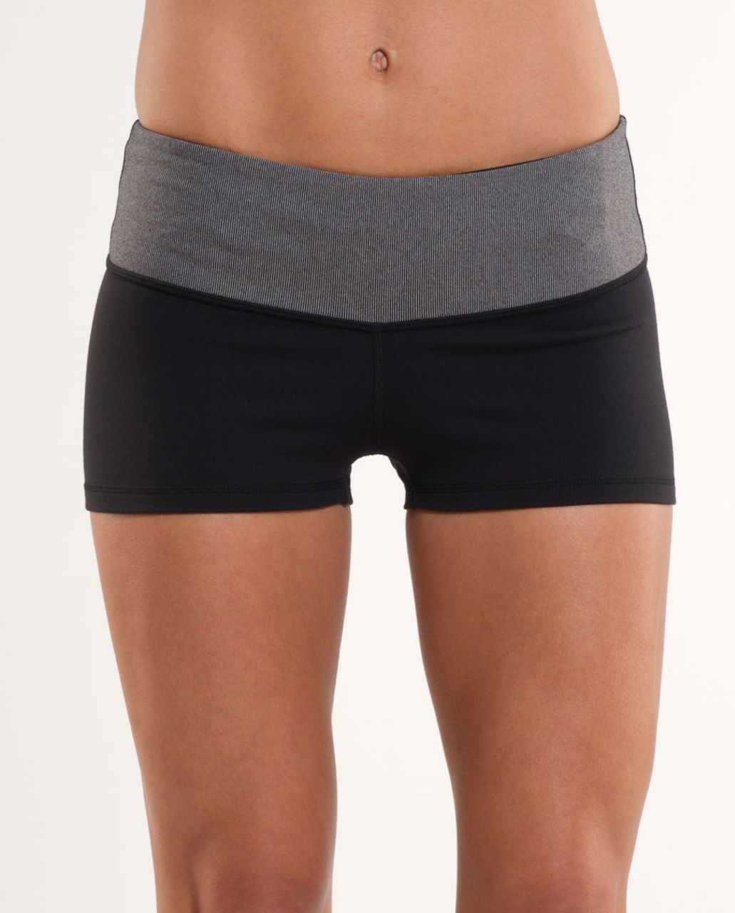 Lululemon Boogie Short - Black /  White Black Microstripe /  Heathered Black