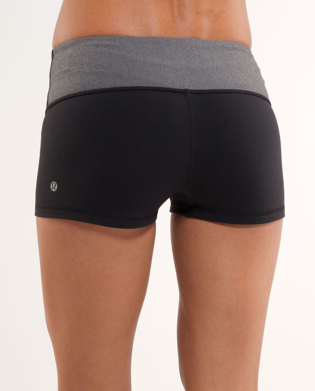 Lululemon Boogie Short - Black /  White Black Microstripe /  Heathered Black