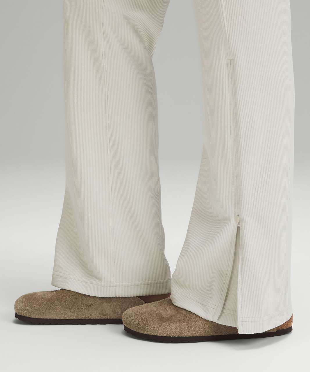 Brushed Softstreme Ribbed Zip Flared Pant 32.5 (4) in Bone : r