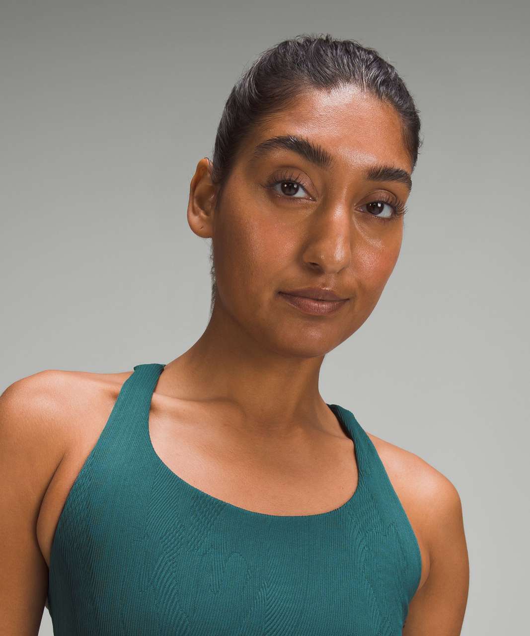 Lululemon Energy Longline Ribbed Bra *Medium Support, B–D Cups - Storm Teal / Storm Teal