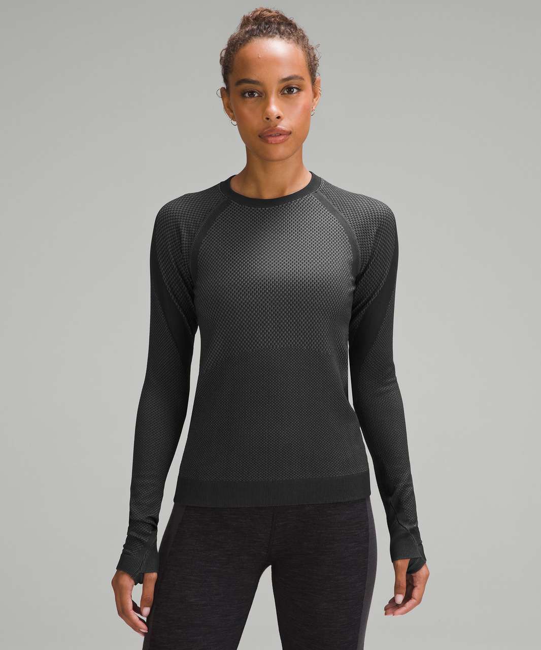 Lululemon Rest Less Pullover - Curve Block Black / Rhino Grey