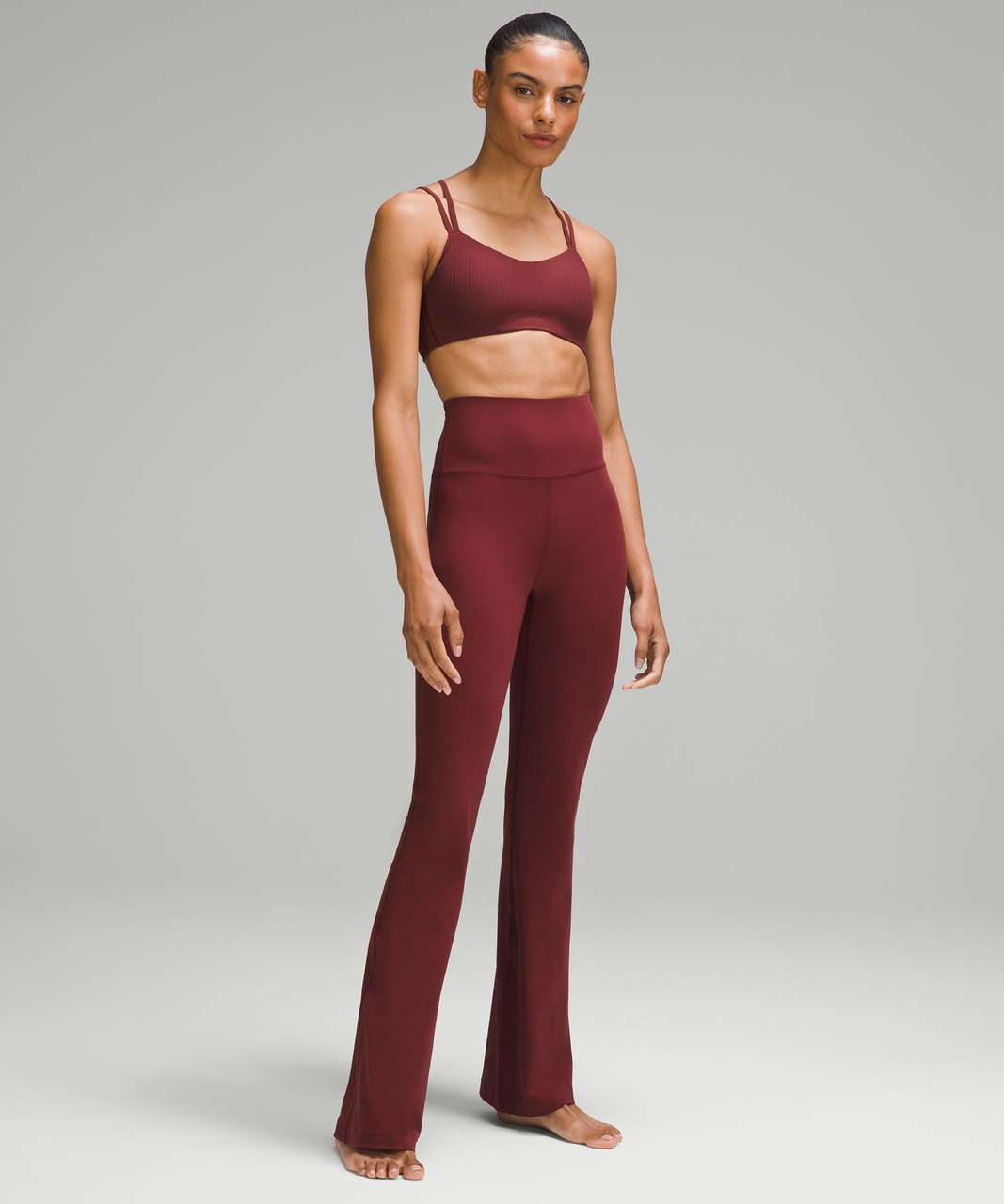 Lazy Sunday! Align Crop 21” in Red Merlot (2), Energy Bra (6