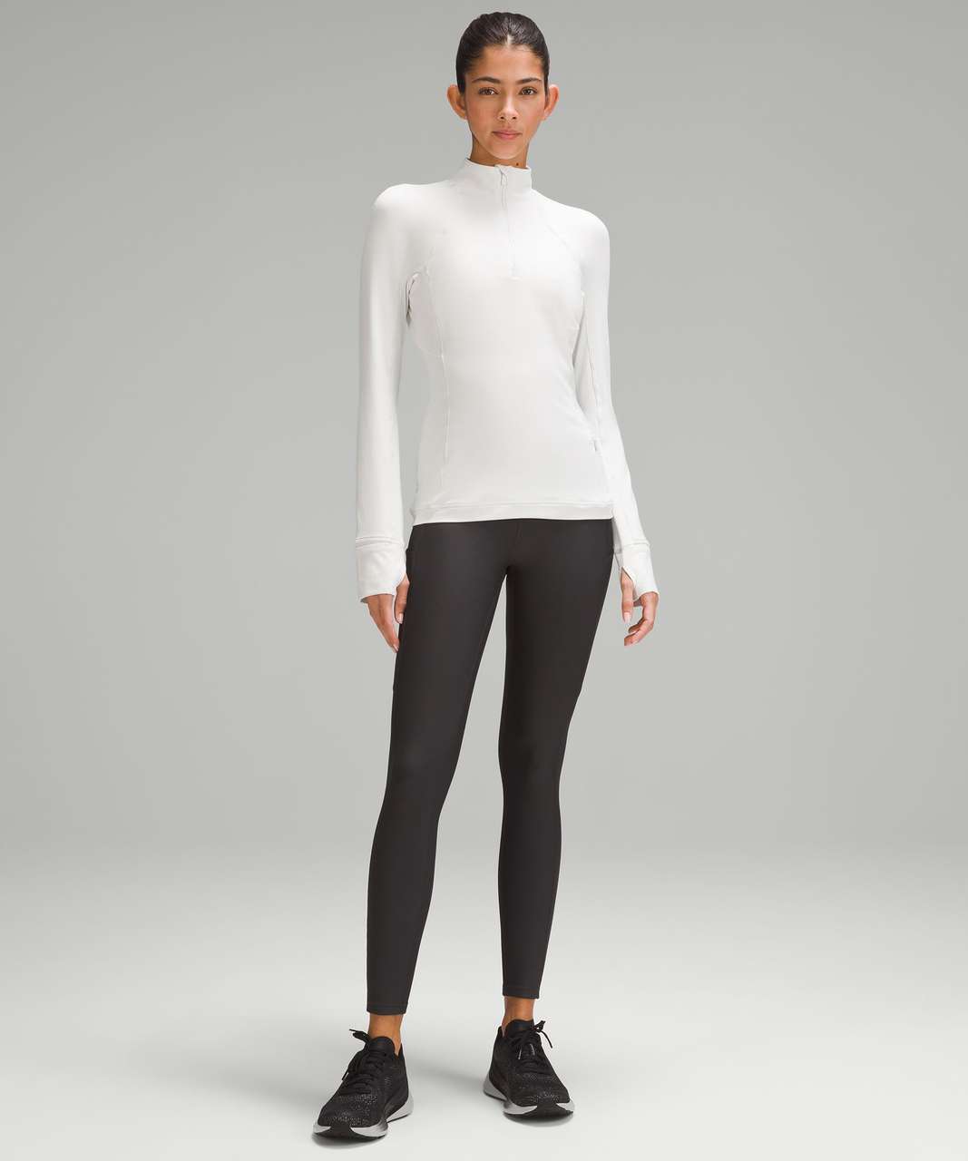 Lululemon Its Rulu Run Half Zip - White - lulu fanatics