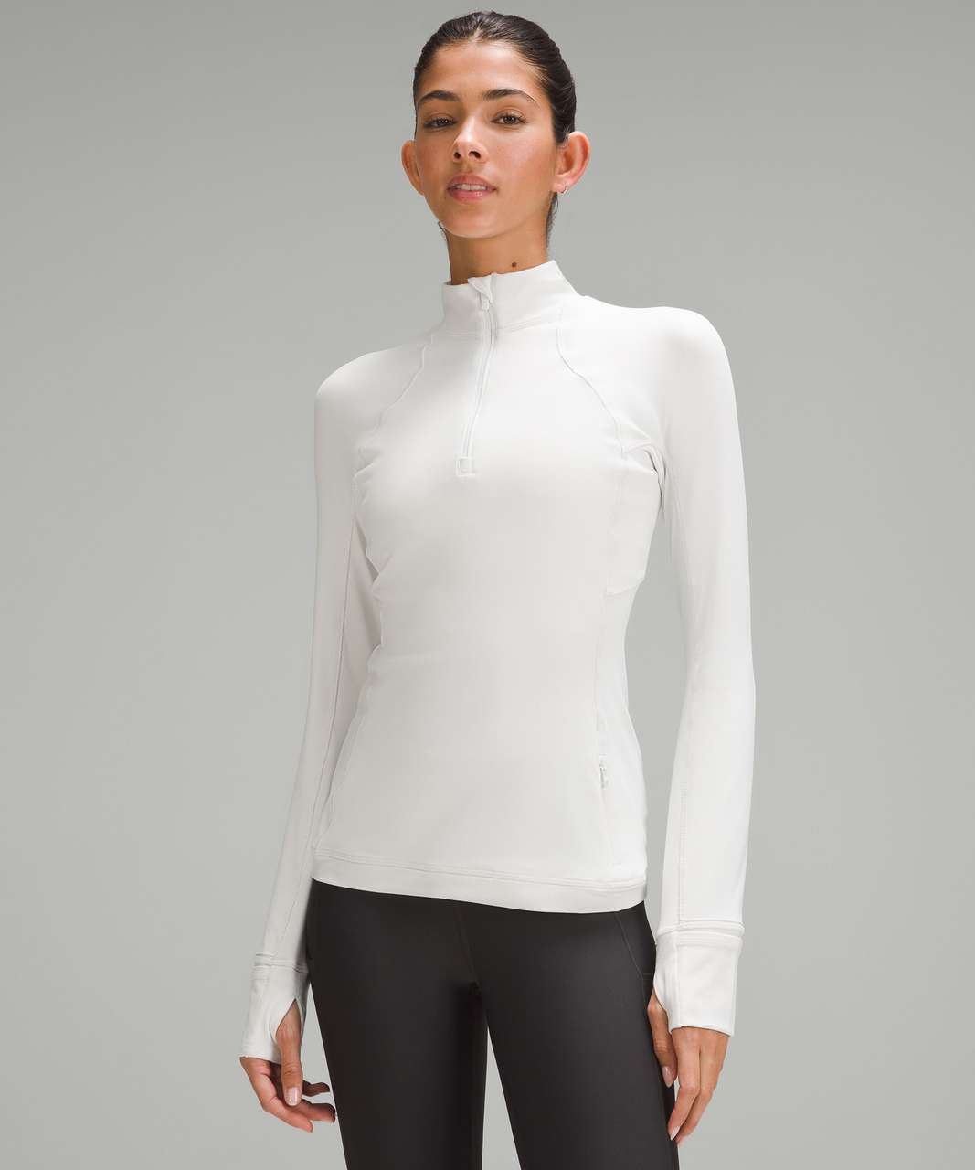 Lululemon Its Rulu Run Half Zip - Light Vapor - lulu fanatics