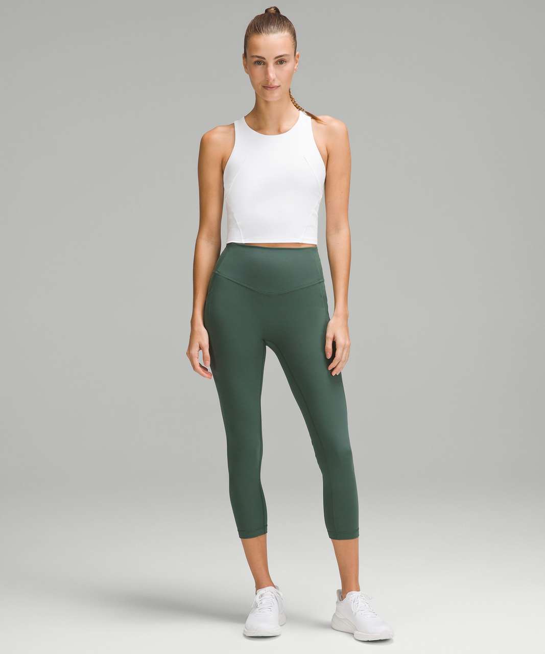 Lululemon All the Right Places High-Rise Drawcord Waist Crop 23” - Dark Forest