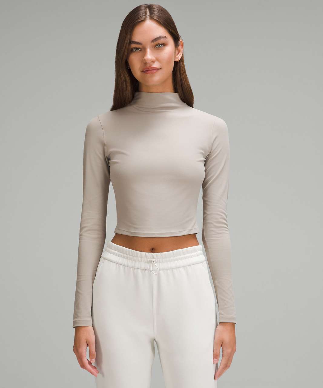 Lululemon All Aligned Mock-Neck Long-Sleeve Shirt - Riverstone