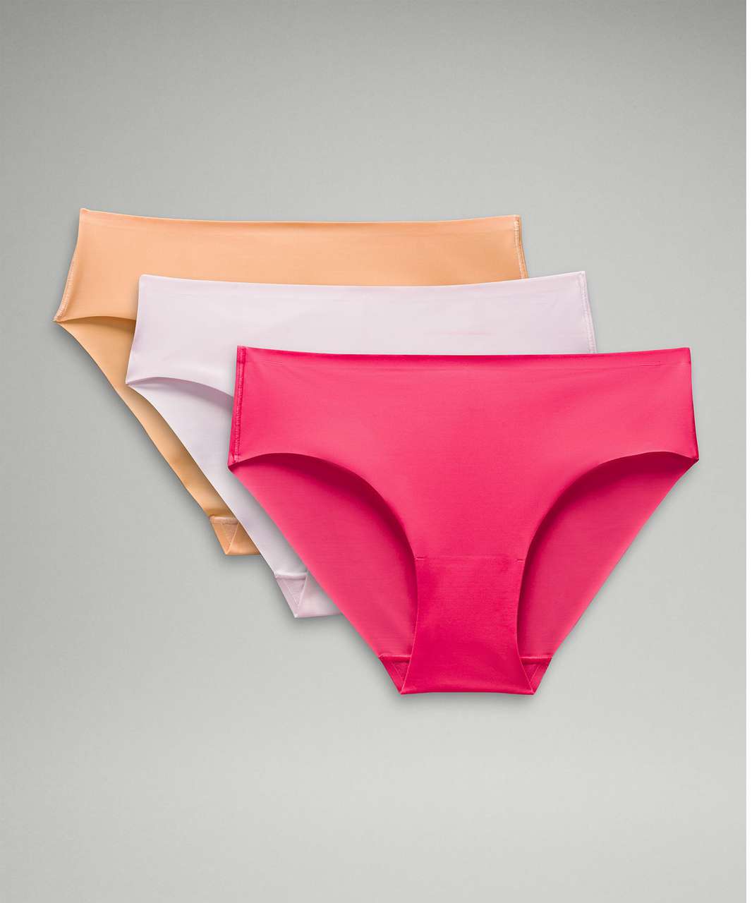 Lululemon InvisiWear Mid-Rise Bikini Underwear *3 Pack - Rock Melon / Lip Gloss / Meadowsweet Pink