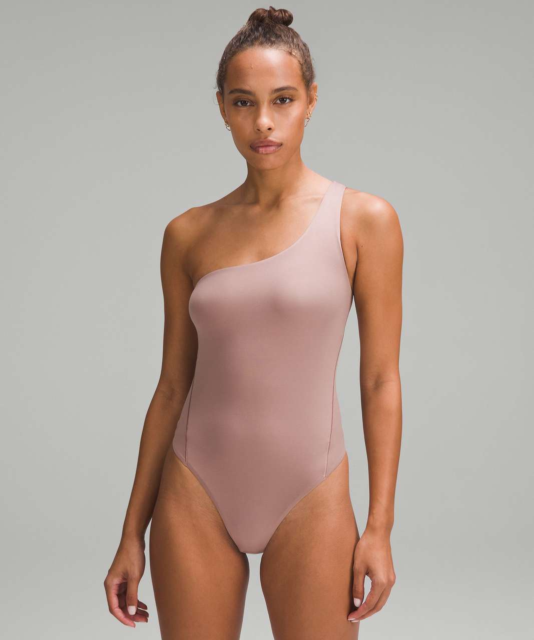 Lululemon athletica Wundermost Ultra-Soft Nulu Asymmetrical Bodysuit, Women's Dresses