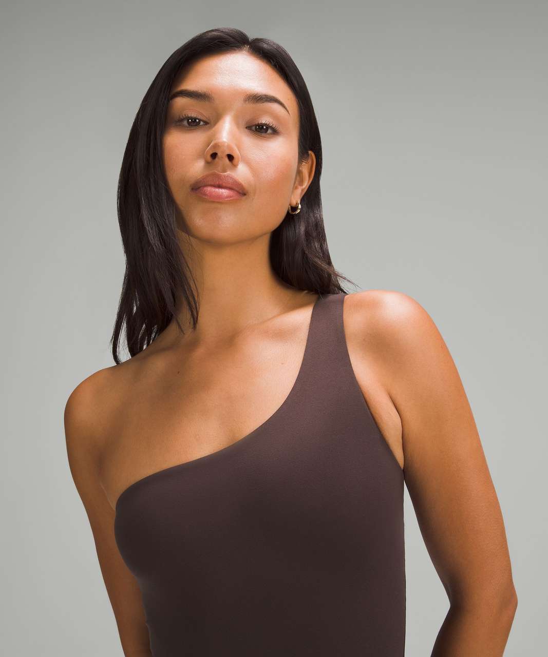 Lululemon Wundermost Ultra-Soft Nulu Asymmetrical Bodysuit - Espresso