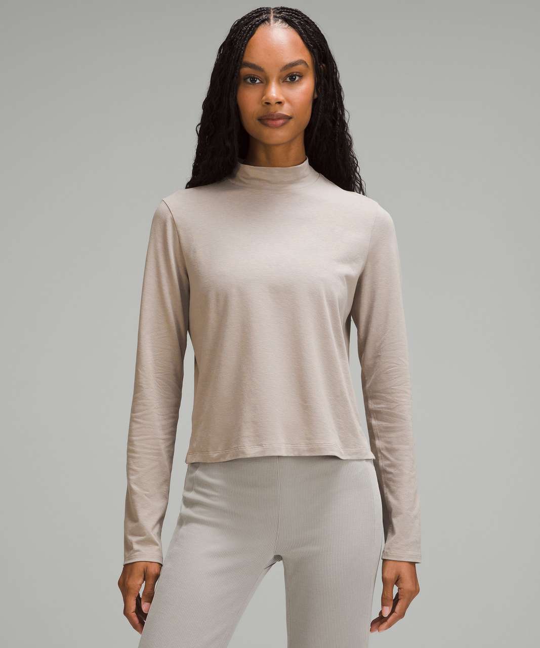 Plus Size Oh So Soft Classic Fit Long Sleeve Mock Neck Top