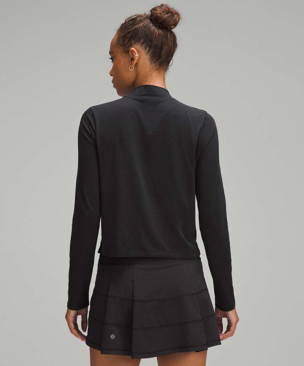 Lululemon Classic-Fit Cotton-Blend Mockneck Long-Sleeve Shirt - Black -  lulu fanatics