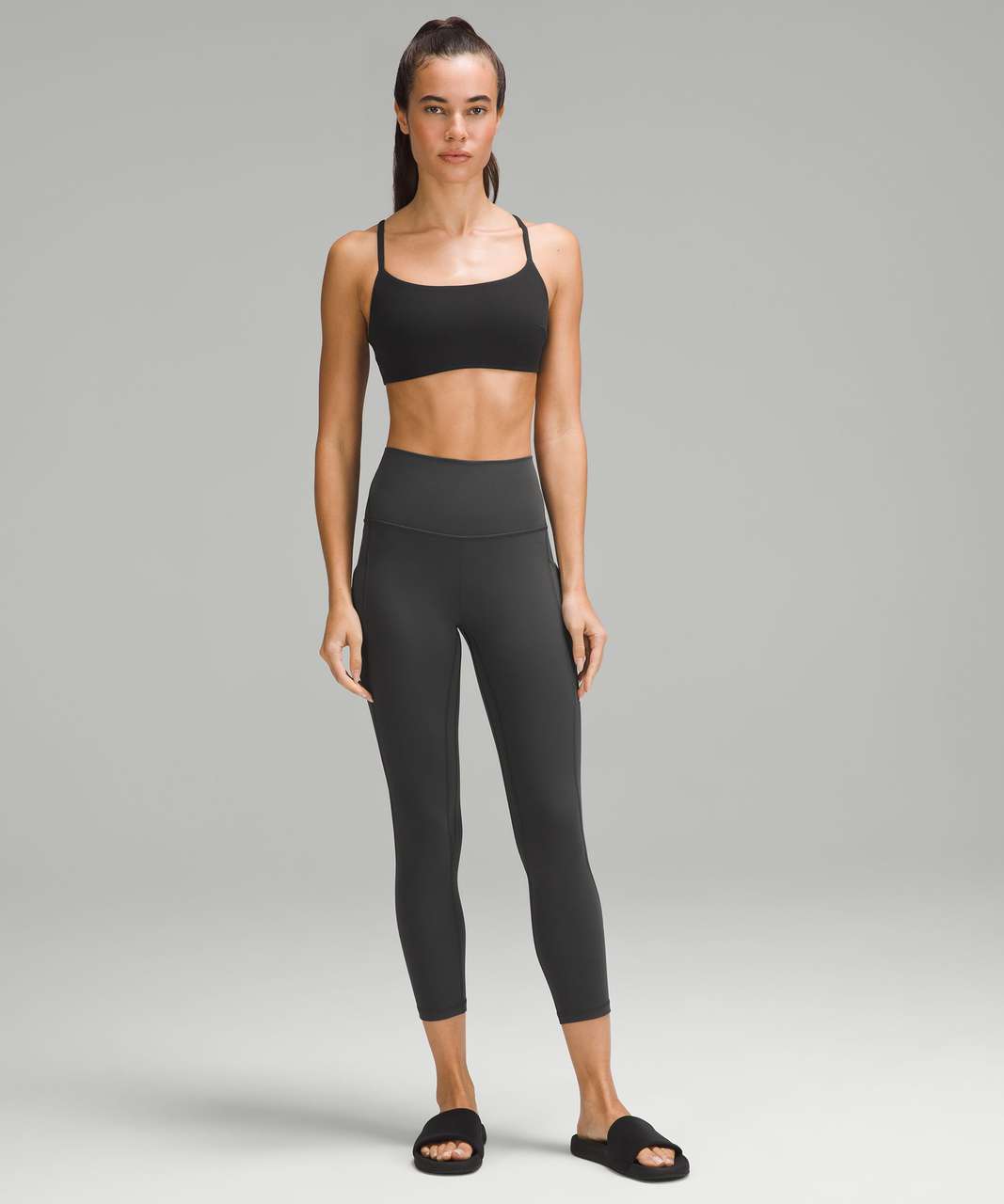 Lululemon Wunder Train Strappy Racer Bra *Light Support, C/D Cup - Black (First Release)