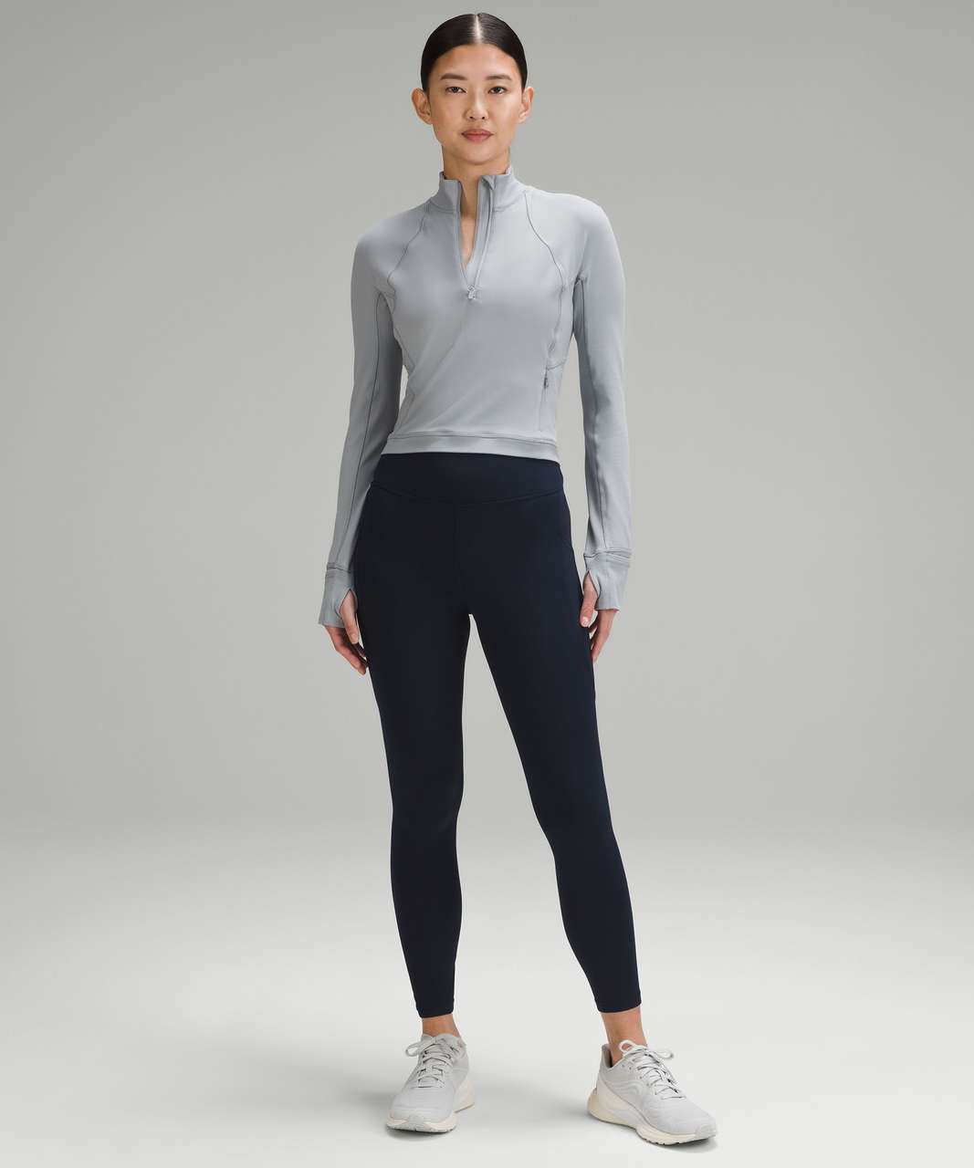 Lululemon Fast and Free High-Rise Fleece Tight 25 *Pockets - True Navy - lulu  fanatics