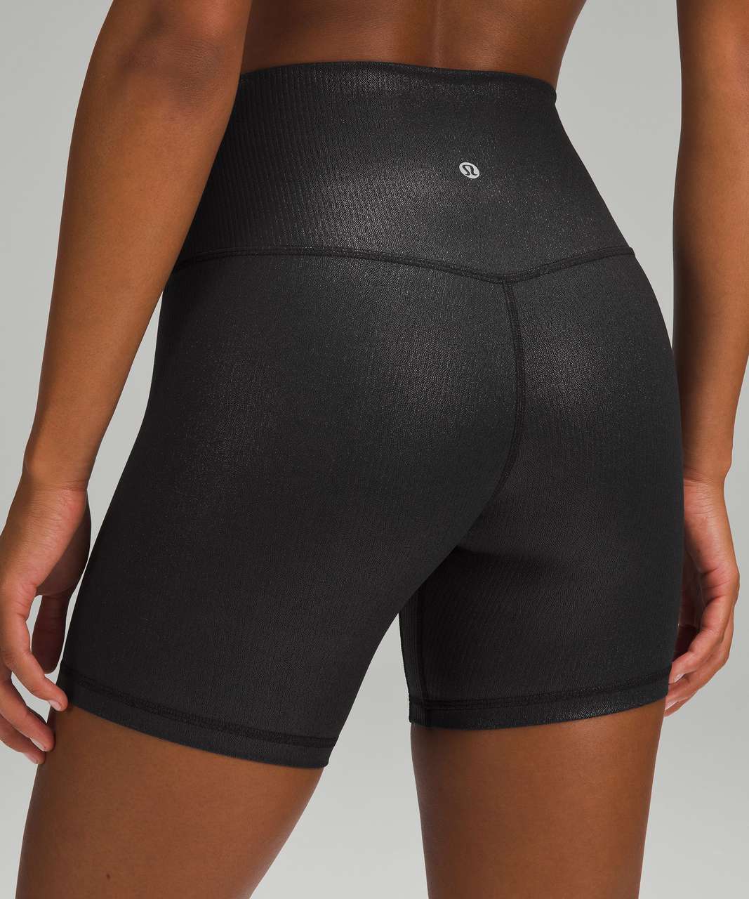 Lululemon Align Ribbed High-Rise Short 6" *Shine - Black