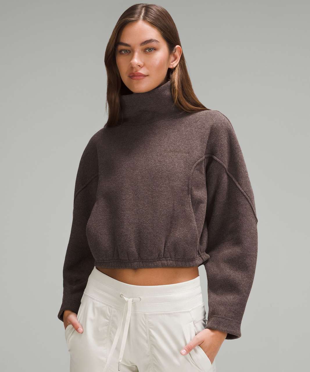 Lululemon Looped Terry Fleece Funnel Neck - Espresso