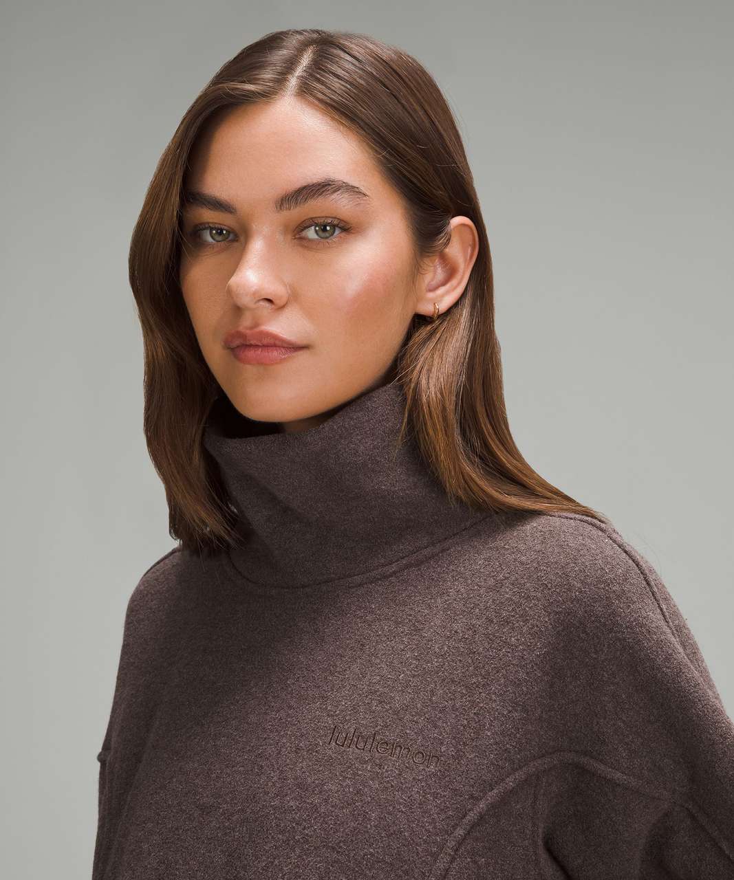 Lululemon Looped Terry Fleece Funnel Neck - Espresso