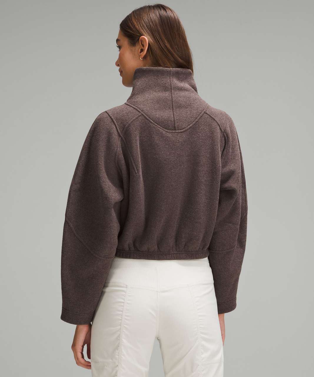 Lululemon Looped Terry Fleece Funnel Neck - Espresso - lulu fanatics