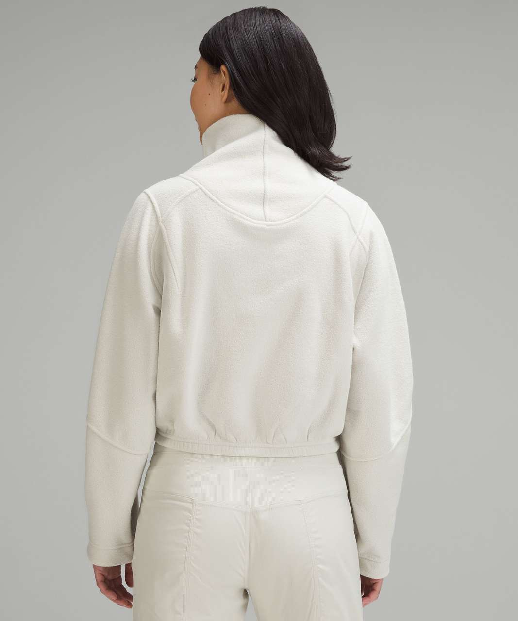 lululemon athletica Looped Terry Fleece Half-zip Hoodie in White