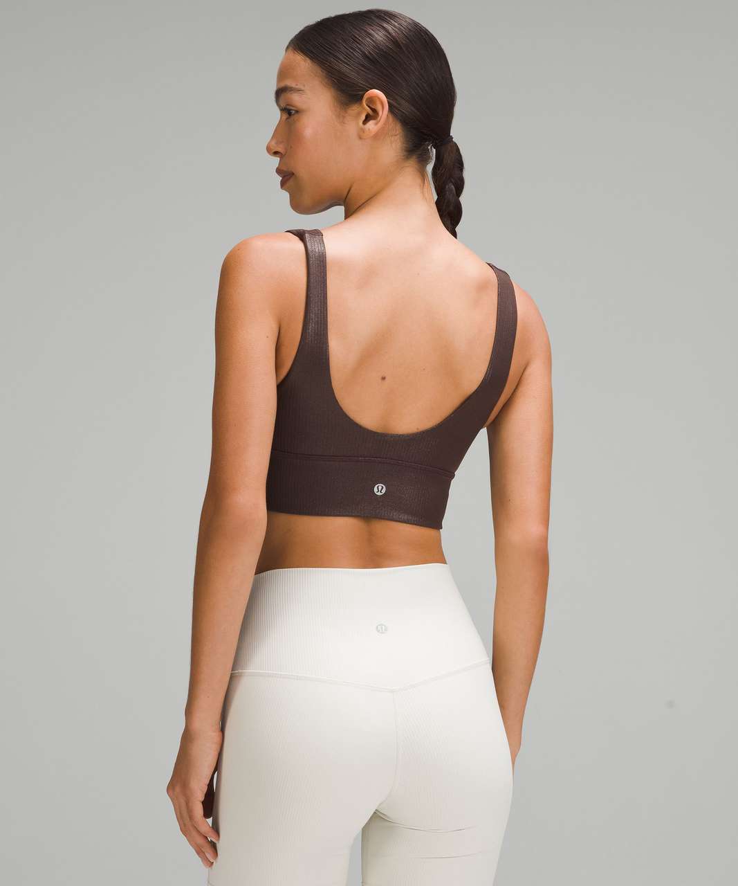 Lululemon Ribbed Nulu High-Neck Yoga Bra *Light Support, B/C Cup - Java -  lulu fanatics