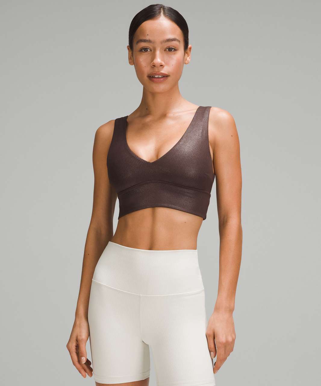 Lululemon Align Ribbed V-Neck Bra *Light Support, C/D Cup Shine