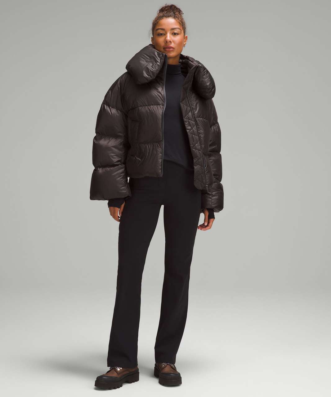 Lululemon Down-Filled Puffer Jacket - Espresso / Dark Ash - lulu fanatics