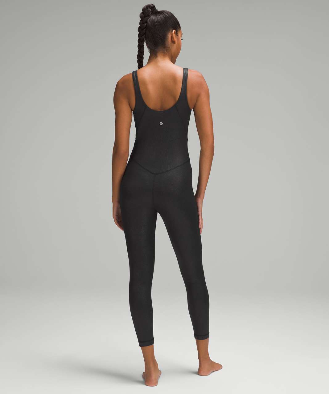 Lululemon Align Ribbed Bodysuit 25 *Shine - Black Radiate Transparent Foil  - lulu fanatics