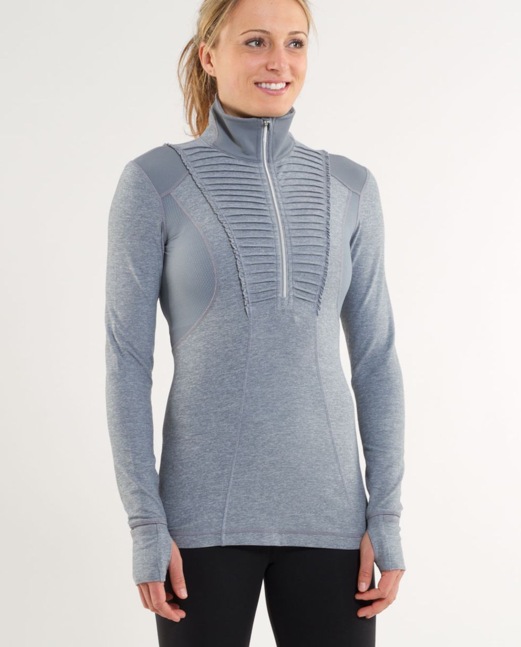 Lululemon Run:  Your Heart Out Pullover - Heathered Blurred Grey