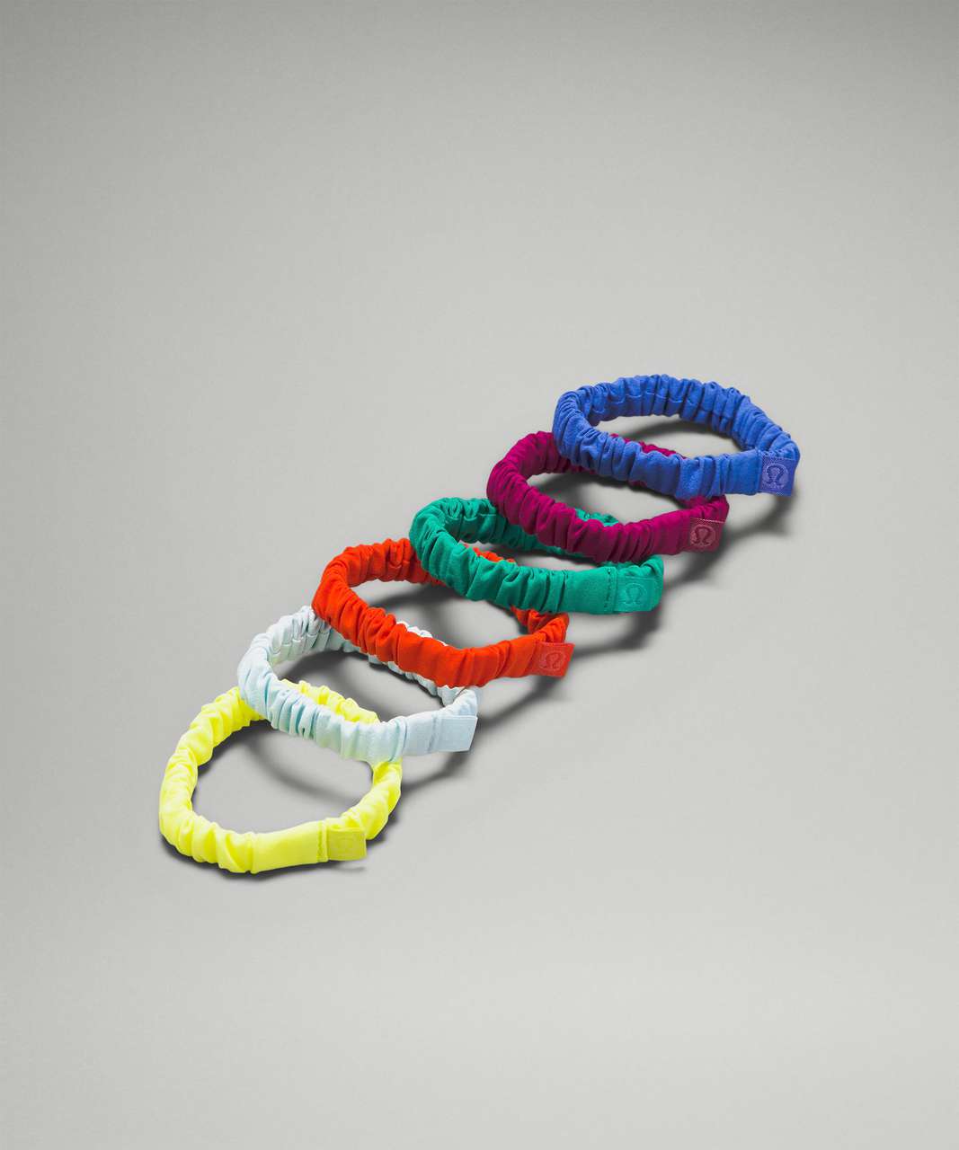 Lululemon Skinny Scrunchies *6 Pack - Wild Berry / Solar Orange / Electric Lemon / Maldives Green / Powder Blue / Wild Indigo