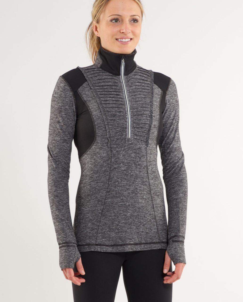 Lululemon Run: Your Heart Out Pullover - Heathered Black - lulu fanatics