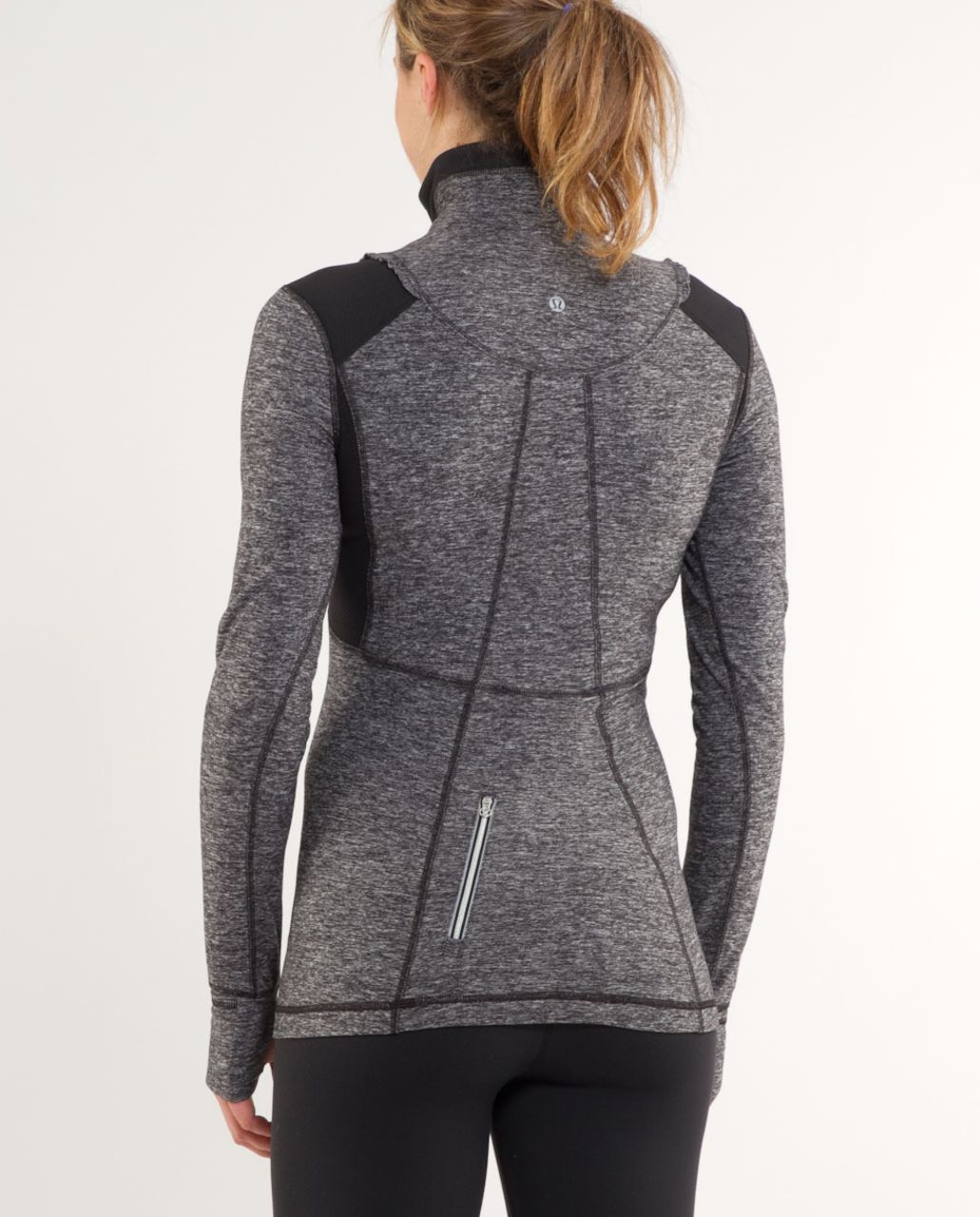 Lululemon Rest Less 1/4 Zip - Heathered Black - lulu fanatics