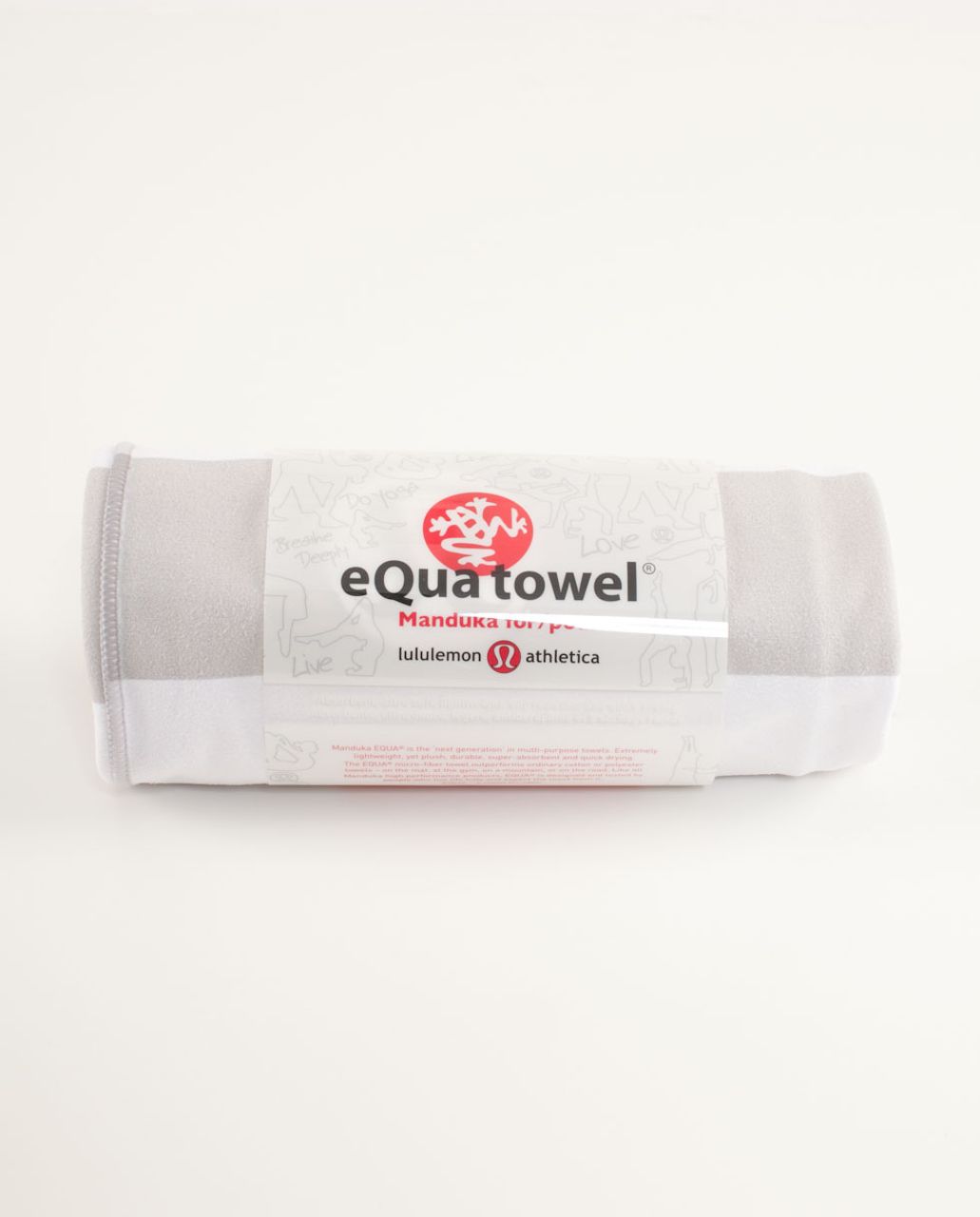 Lululemon Manduka Equa Towel (LG) - Silver Spoon White Really Bold Stripe