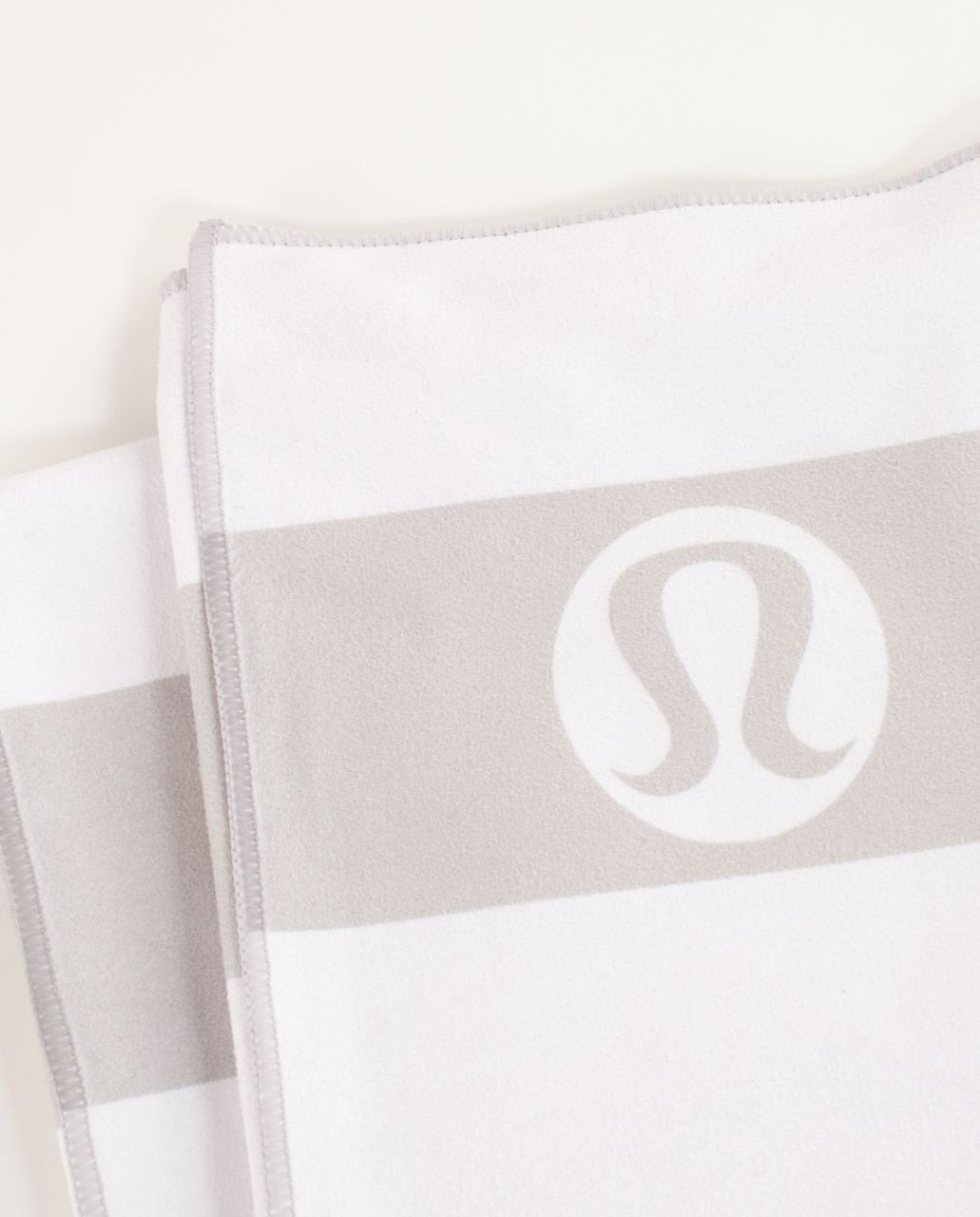 Lululemon Manduka Equa Towel (LG) - Silver Spoon White Really Bold Stripe