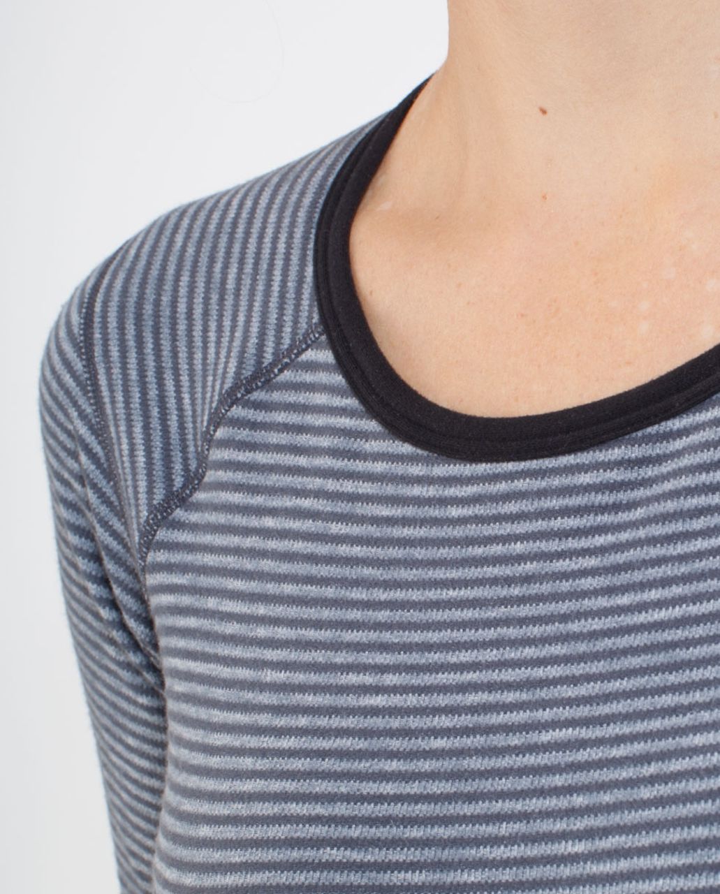 Lululemon Run:  Turn Around Long Sleeve - Deep Coal Mini Check