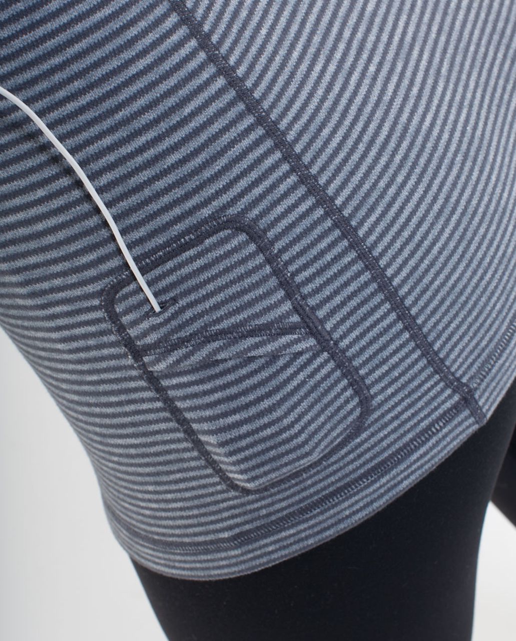 Lululemon Run:  Turn Around Long Sleeve - Deep Coal Mini Check