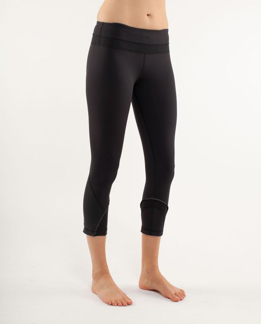 Lululemon Run: Inspire Crop II - Micro Macro Stripe Black Soot / Black ...