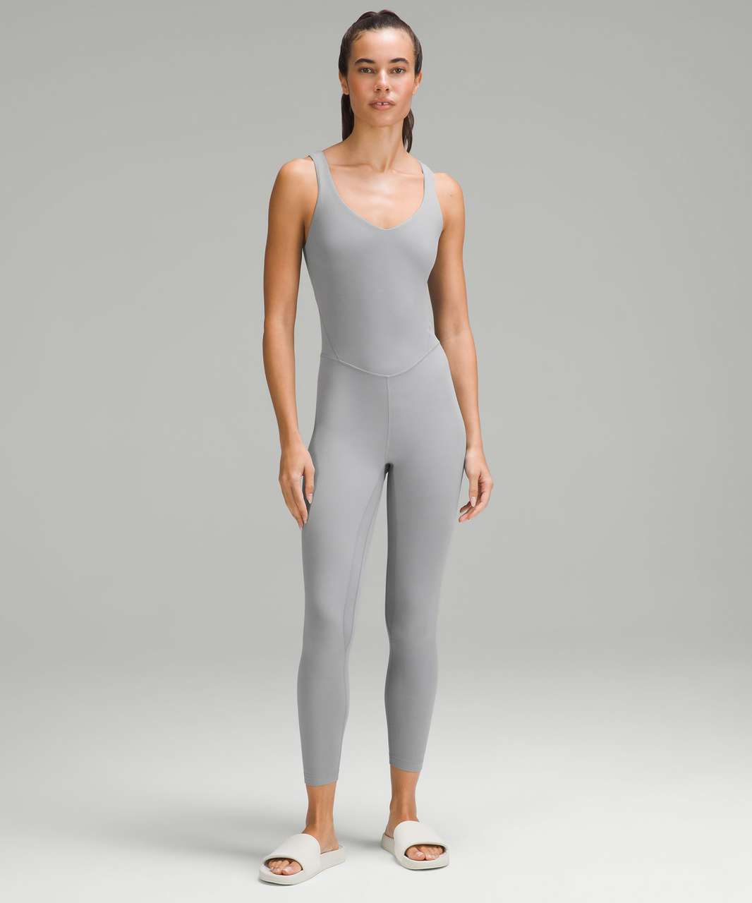 Lululemon Ribbed Contoured Yoga Unitard 6 Length - Black - lulu fanatics