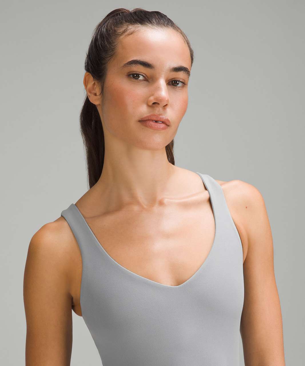 ✨ Align bodysuit (10) 25” in heathered gull grey ✨ review in the comments :  r/lululemon