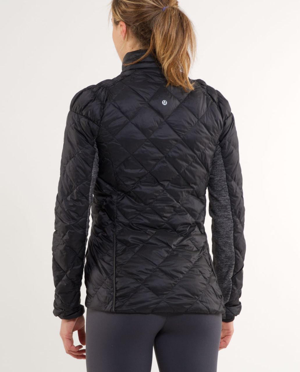 Lululemon Run:  Turn Around Jacket - Black /  Grey Houndstooth