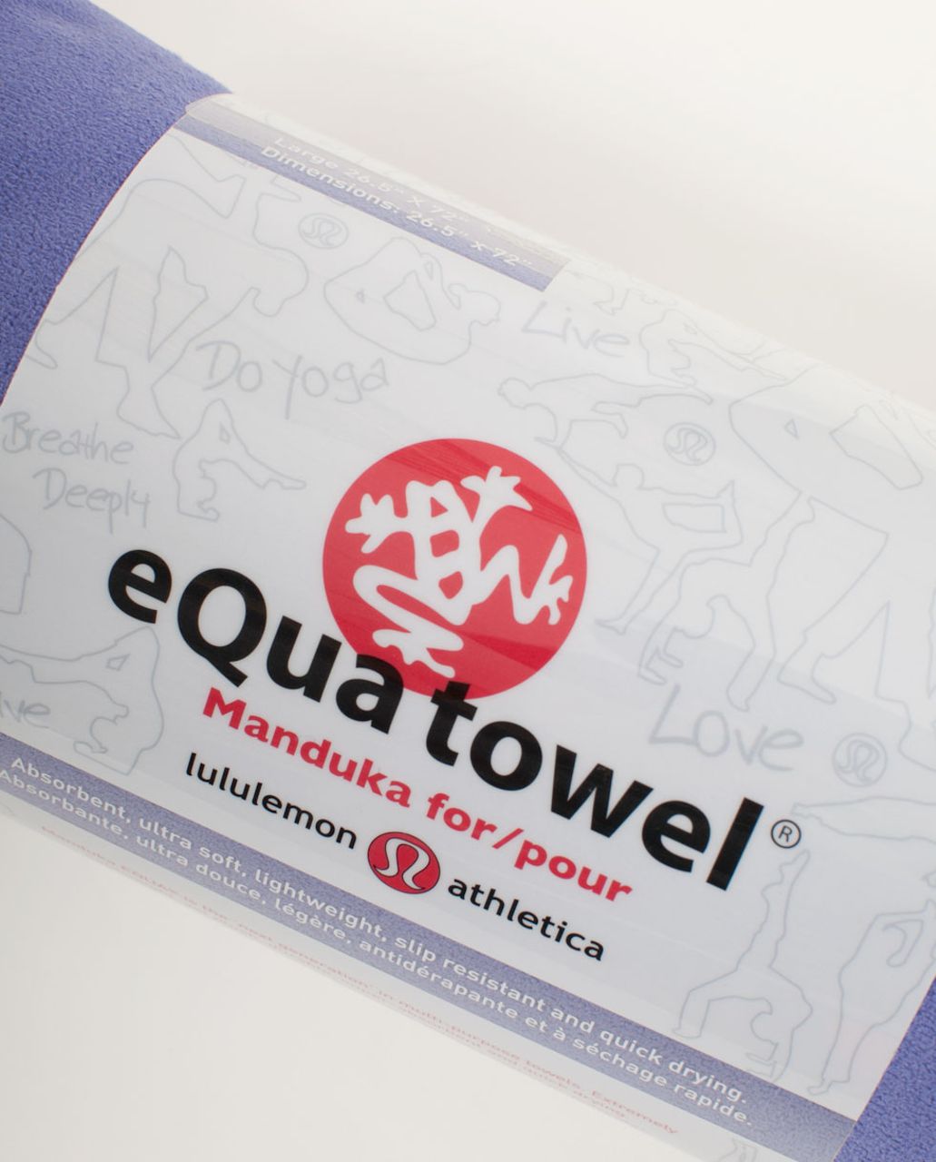 Lululemon Manduka Equa Towel (LG) - Blurred Grey - lulu fanatics